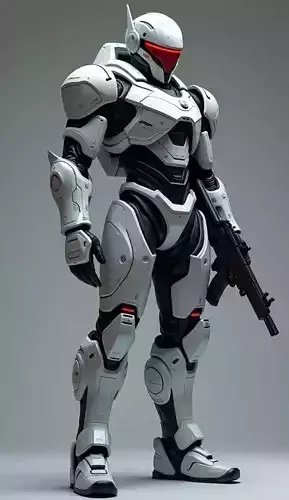 Futuristic Sci-Fi Robot Soldier