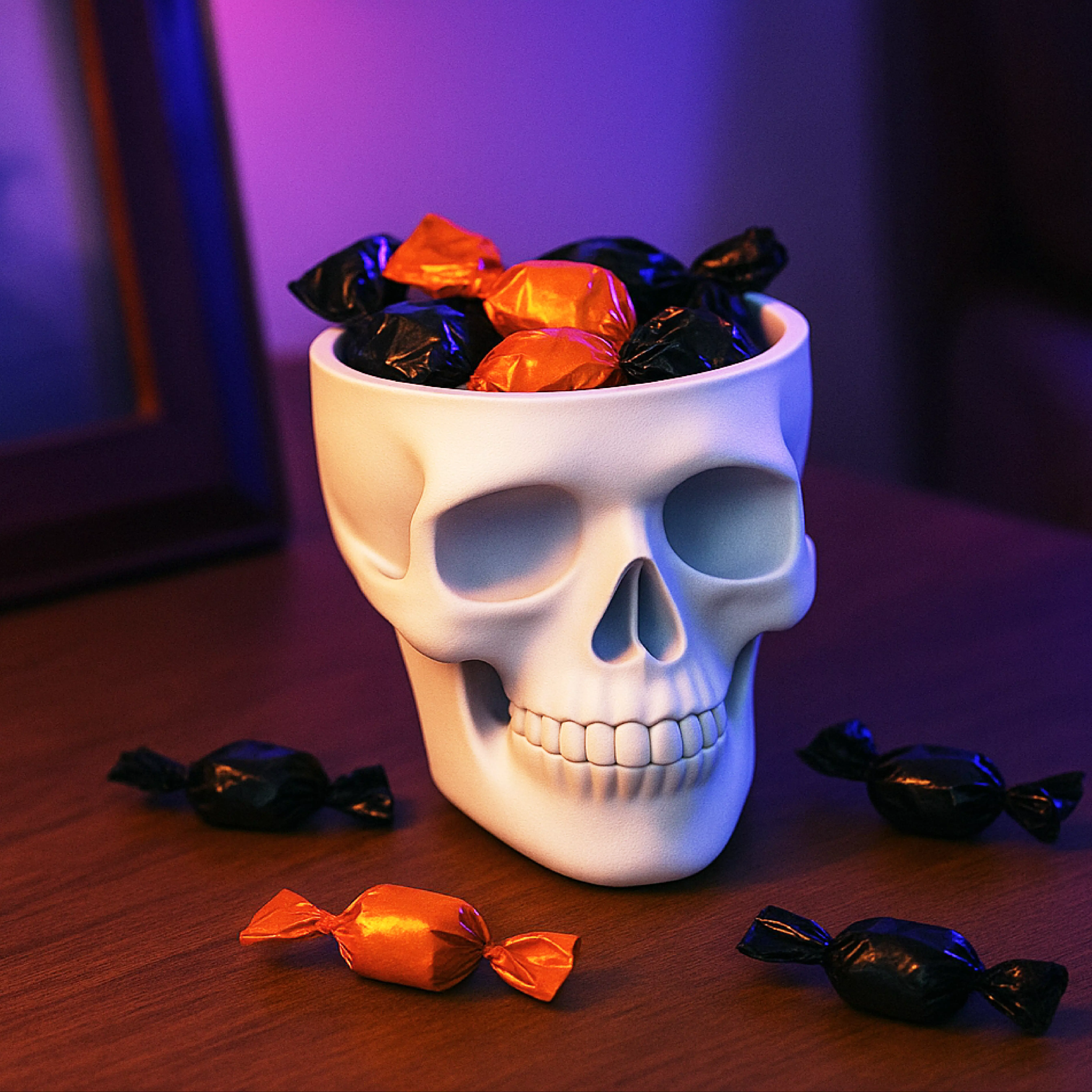 Skull Bowl Multi Use Bowl Gothic Halloween Candy Bowl 3D print model_0