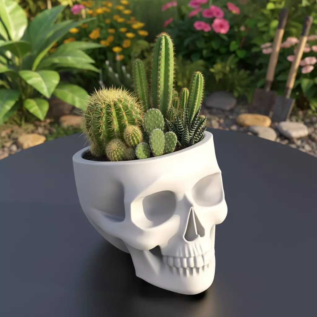 Skull Bowl Multi Use Bowl Gothic Halloween Candy Bowl 3D print model_3