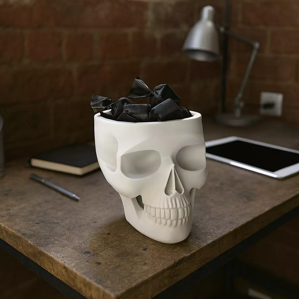 Skull Bowl Multi Use Bowl Gothic Halloween Candy Bowl 3D print model_7