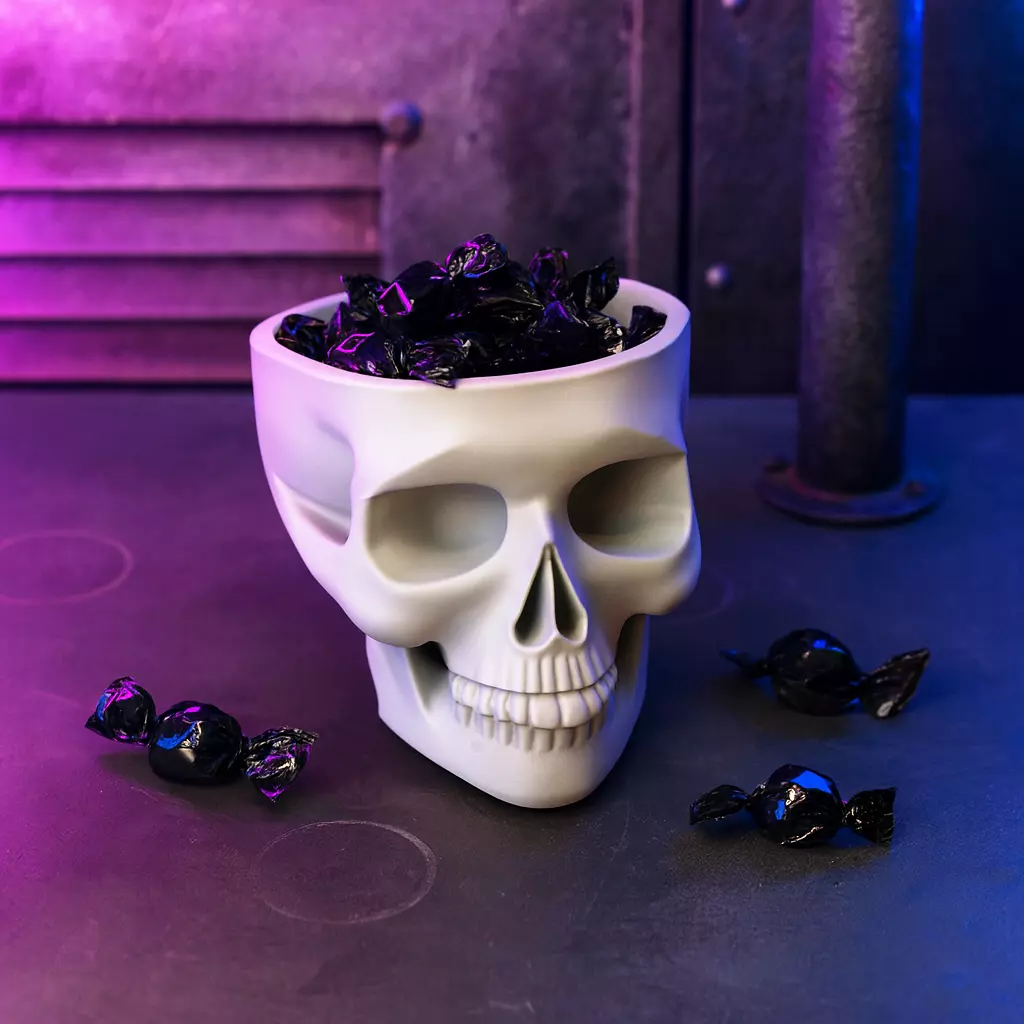 Skull Bowl Multi Use Bowl Gothic Halloween Candy Bowl 3D print model_8