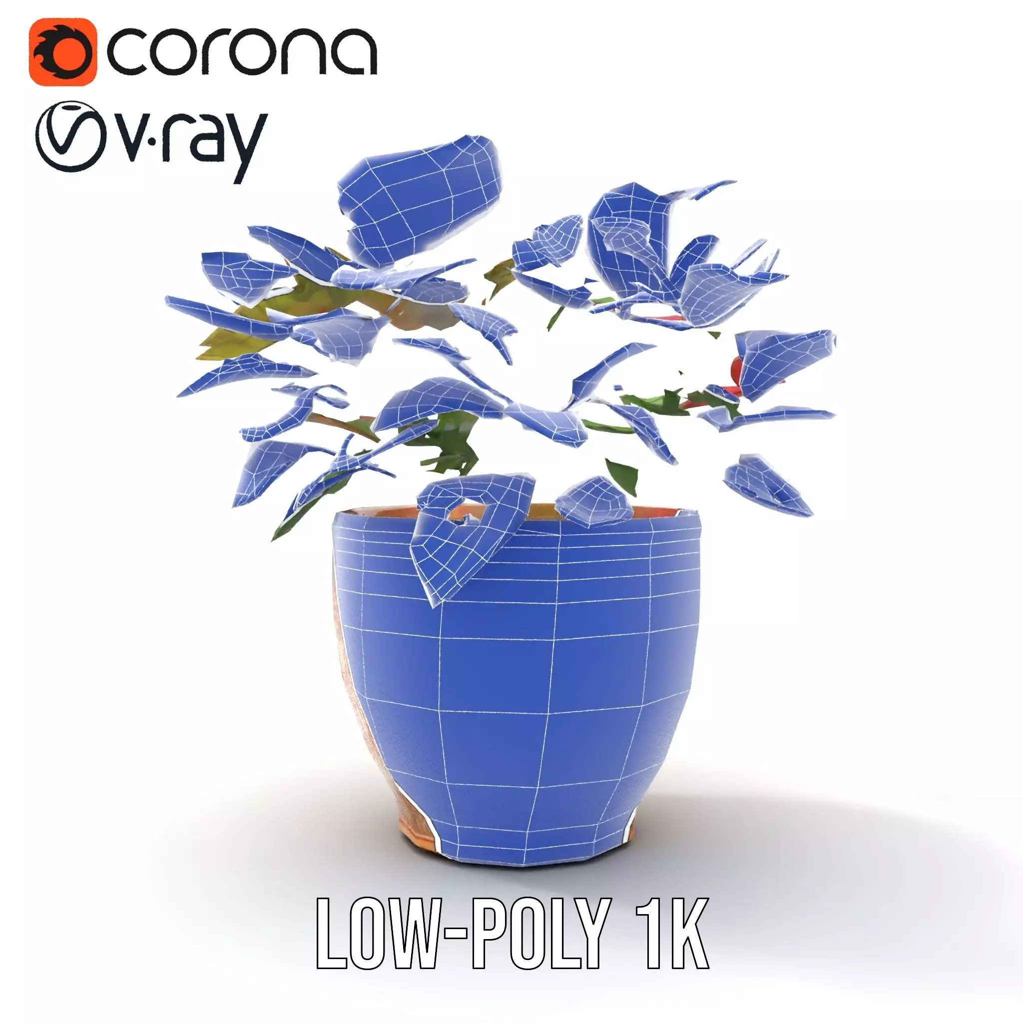 Ornate Floral Vase model pack Low-poly 3D model_31