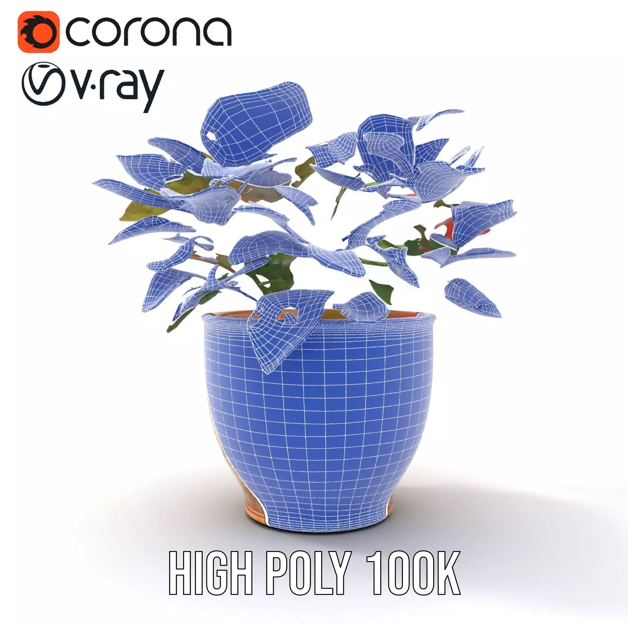 Ornate Floral Vase model pack Low-poly 3D model_21