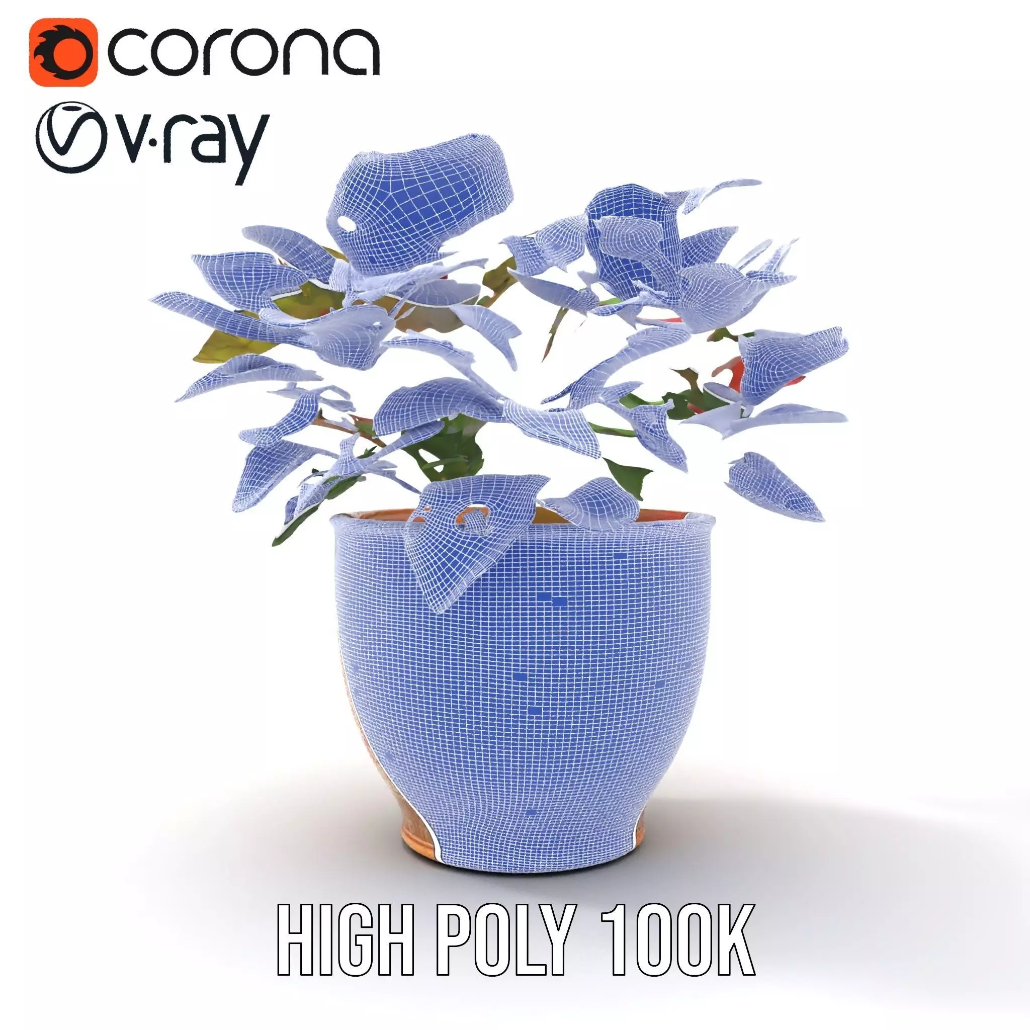 Ornate Floral Vase model pack Low-poly 3D model_33