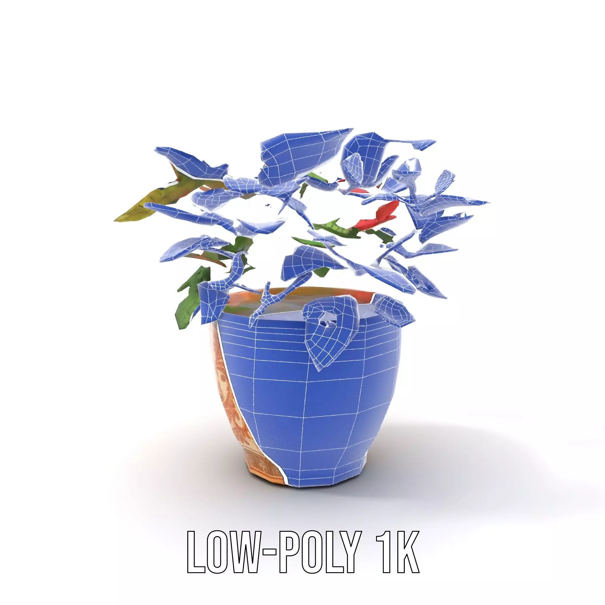 Ornate Floral Vase model pack Low-poly 3D model_9