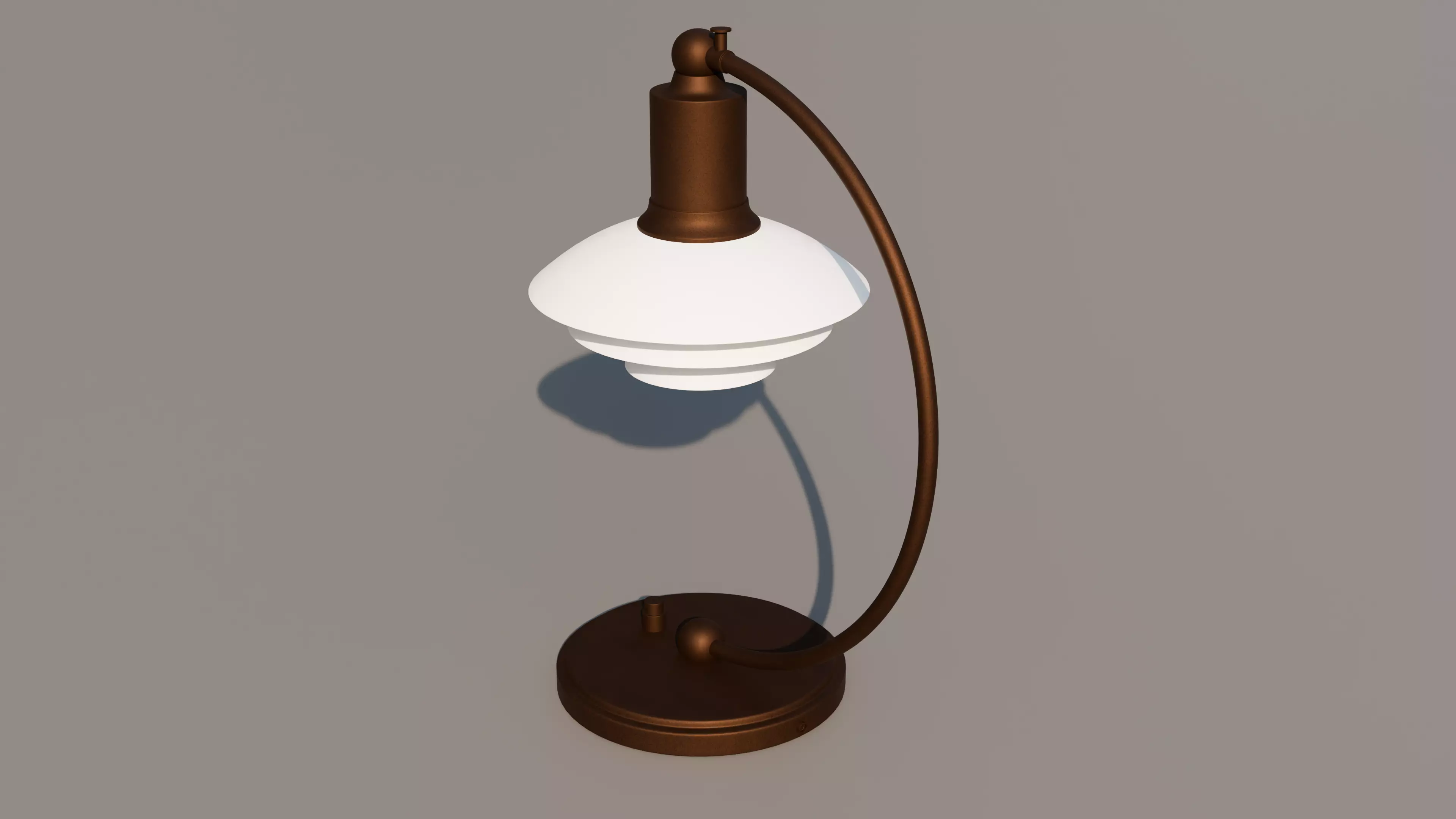 Table Copper Lamp 3D model