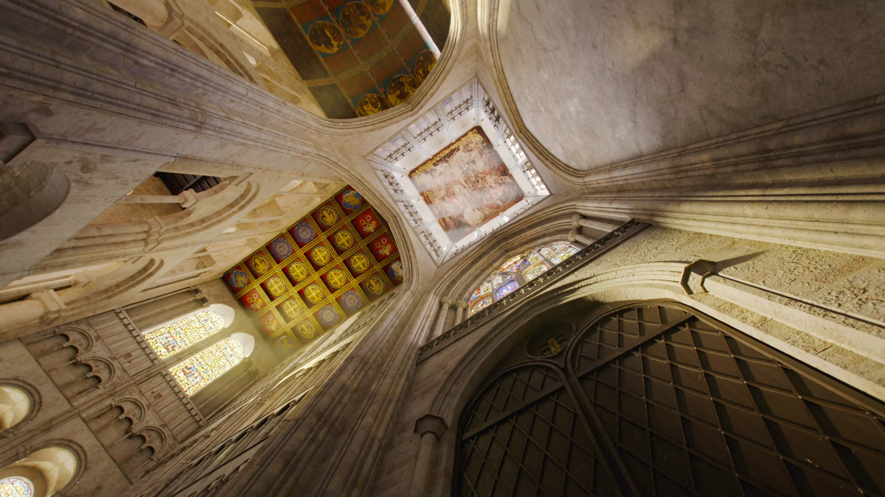 Cathedral FULL Romanesque Entrance Section  Low-poly 3D model_0