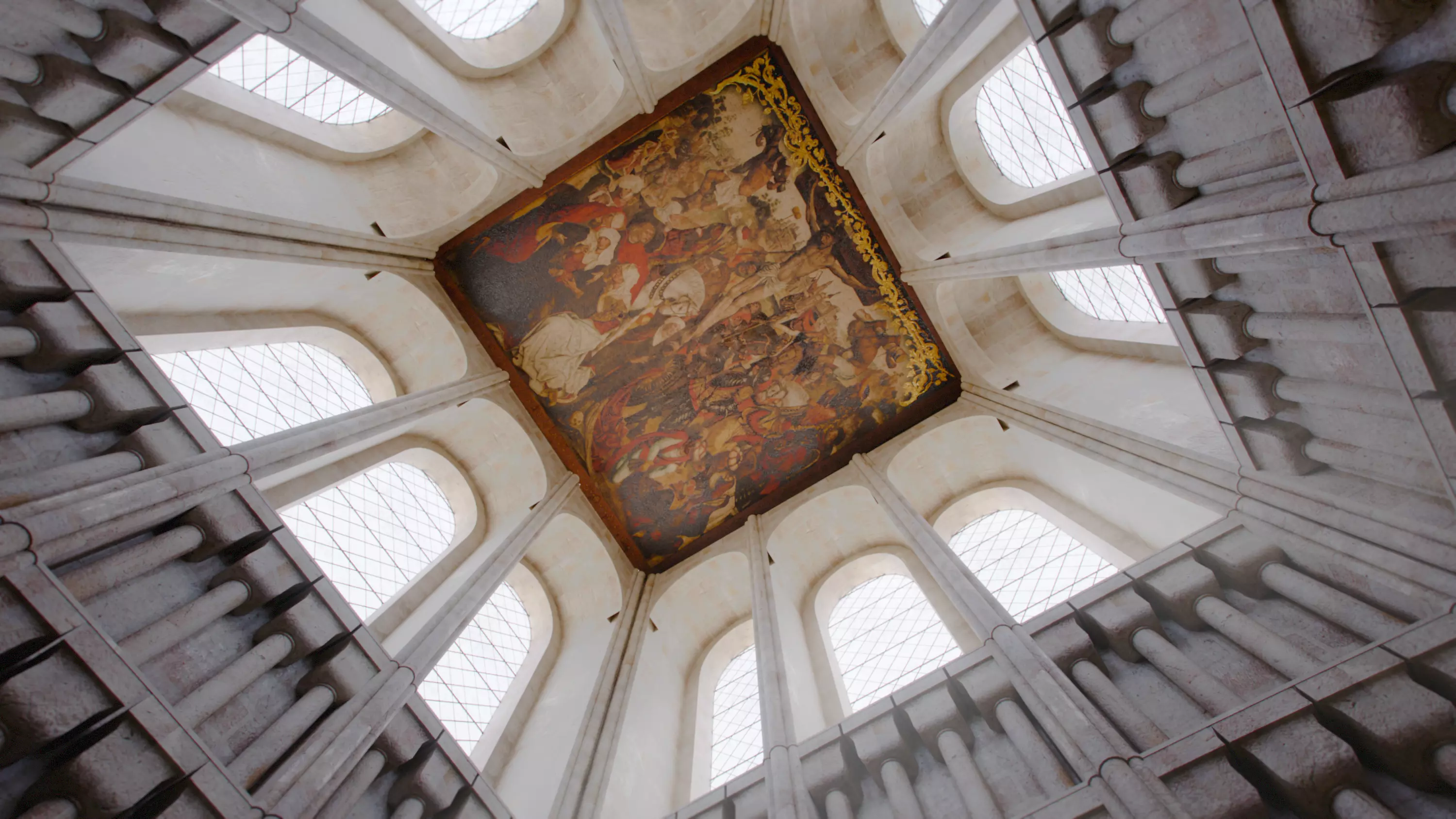 Cathedral FULL Romanesque Entrance Section  Low-poly 3D model_6