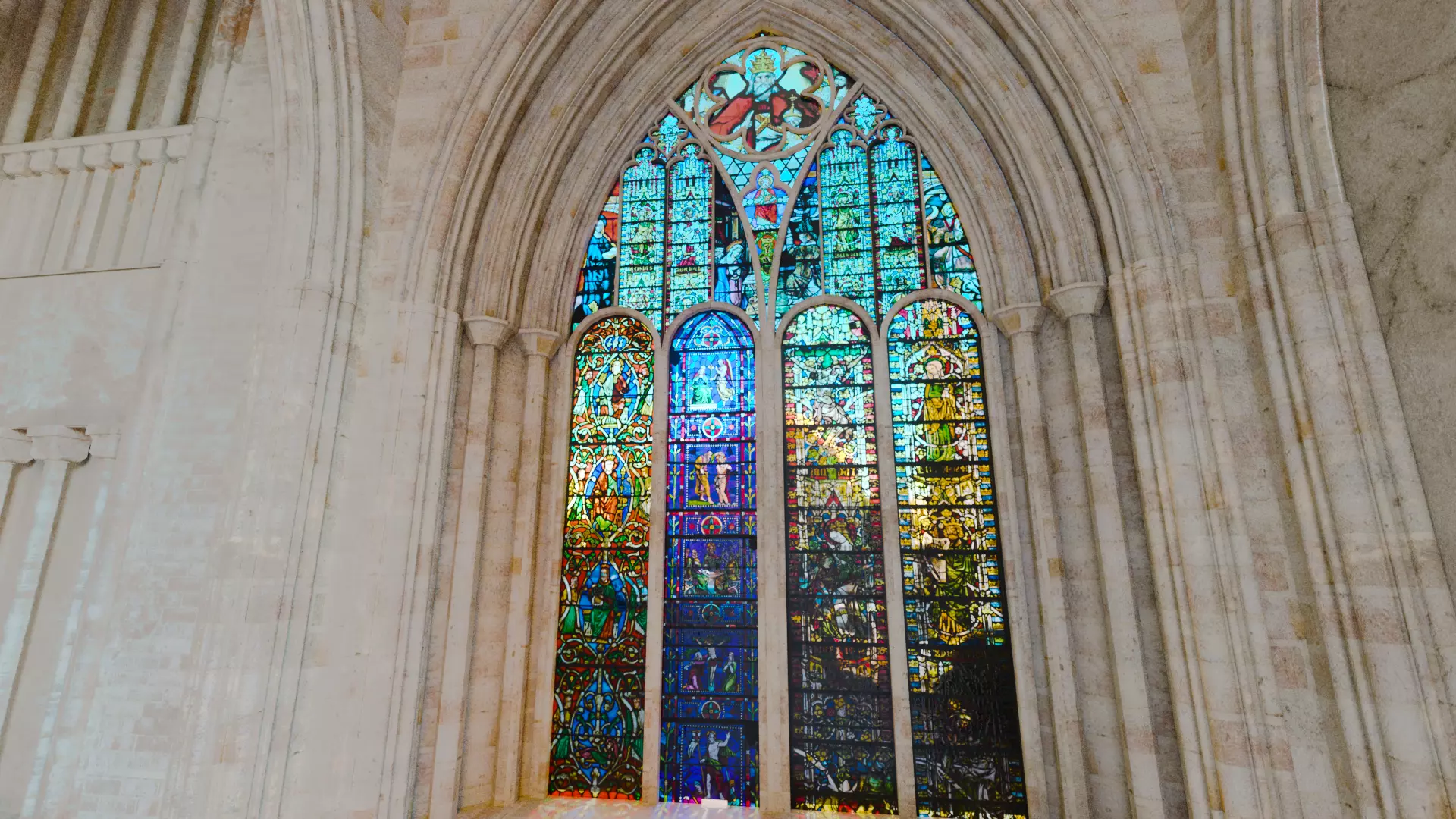 Cathedral FULL Romanesque Entrance Section  Low-poly 3D model_11