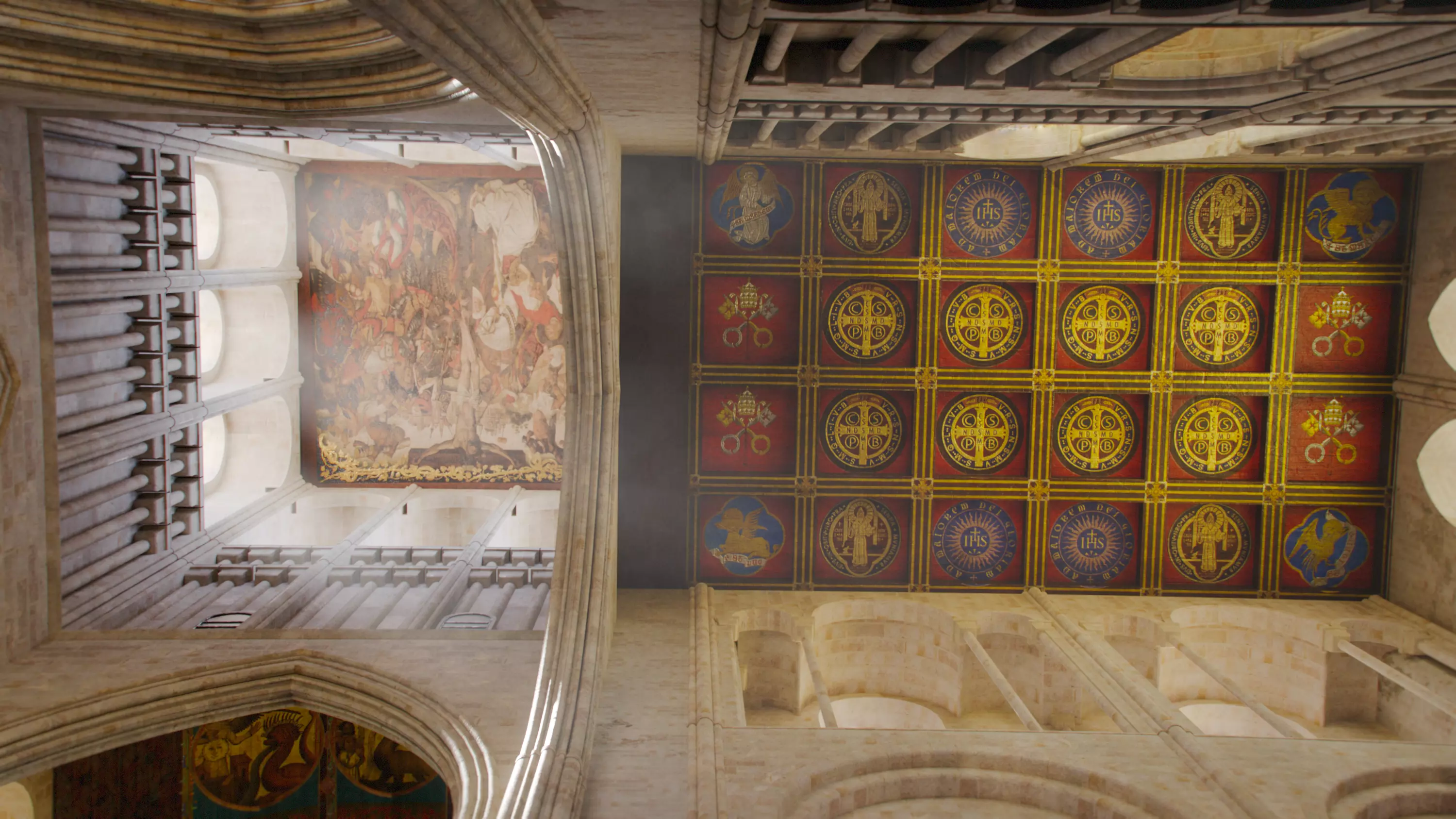 Cathedral FULL Romanesque Entrance Section  Low-poly 3D model_5