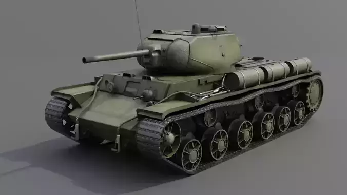 3D Model KV 1S Heavy Tank VR AR Low poly CGTrader
