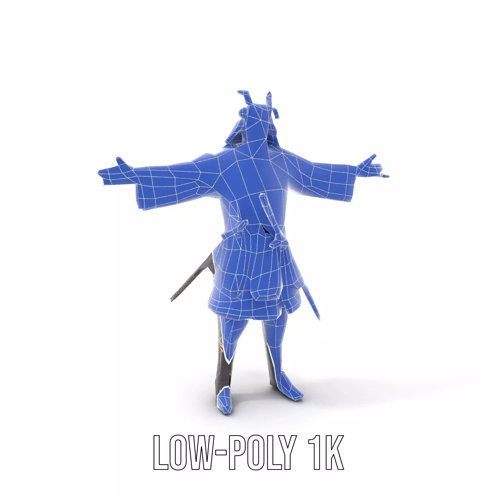 Samurai Armor Warrior model pack Low-poly 3D model_22