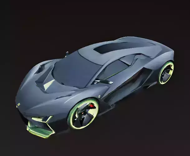 Futuristic EV Hypercar 3D model 3