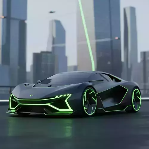 Futuristic EV Hypercar