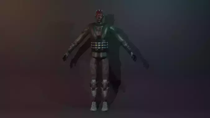 Darth Maul Clone Wars Low-poly 3D model