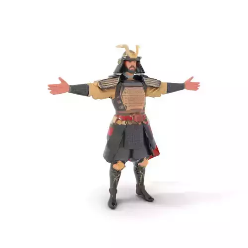 Samurai Armor Gold model pack Low-poly 3D model