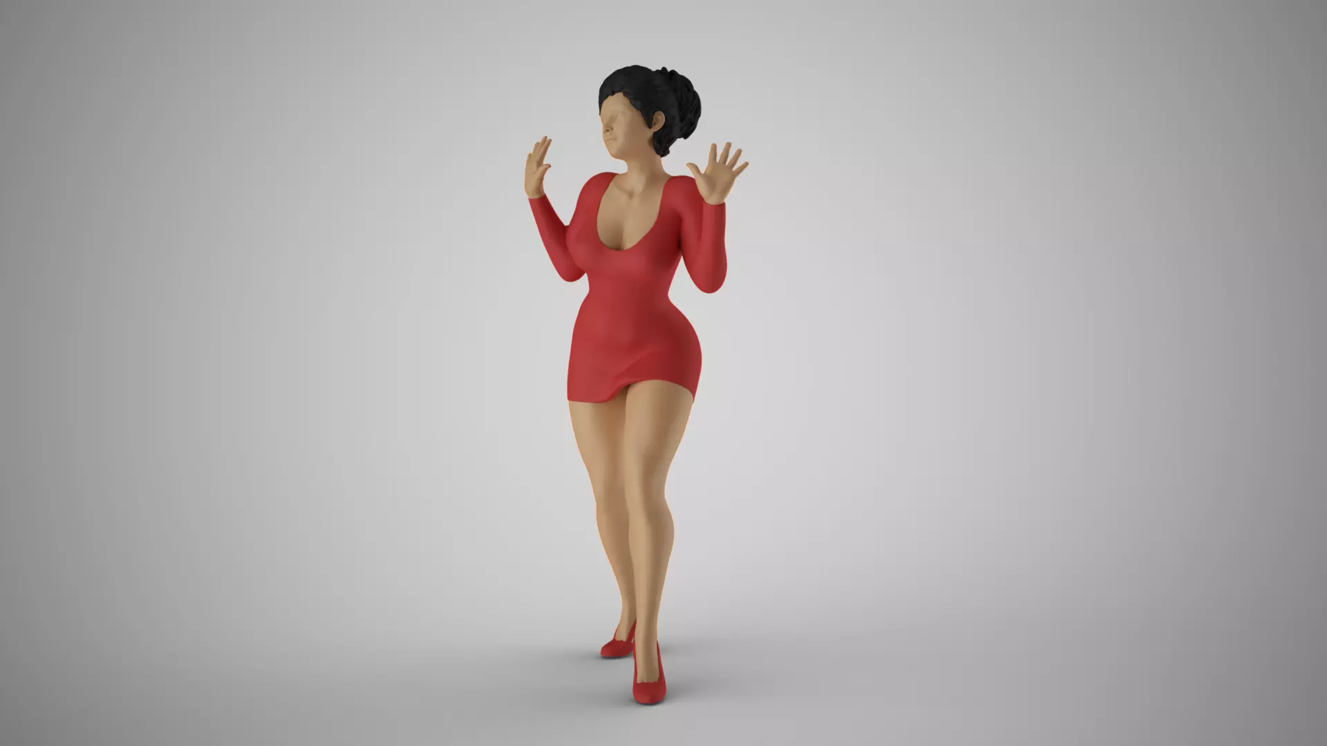 Woman Behind the Glass 3D print model_10