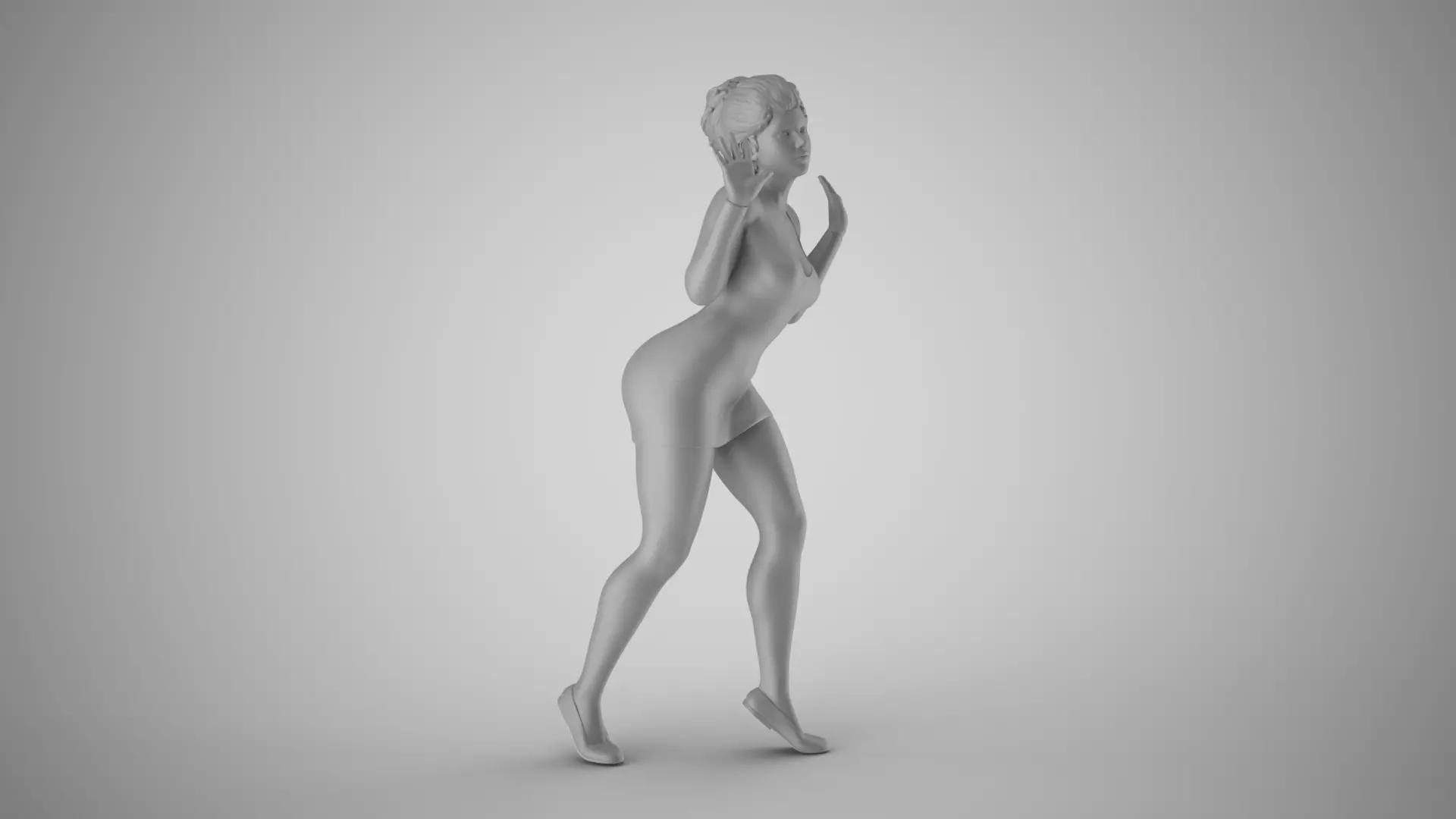 Woman Behind the Glass 3D print model_3