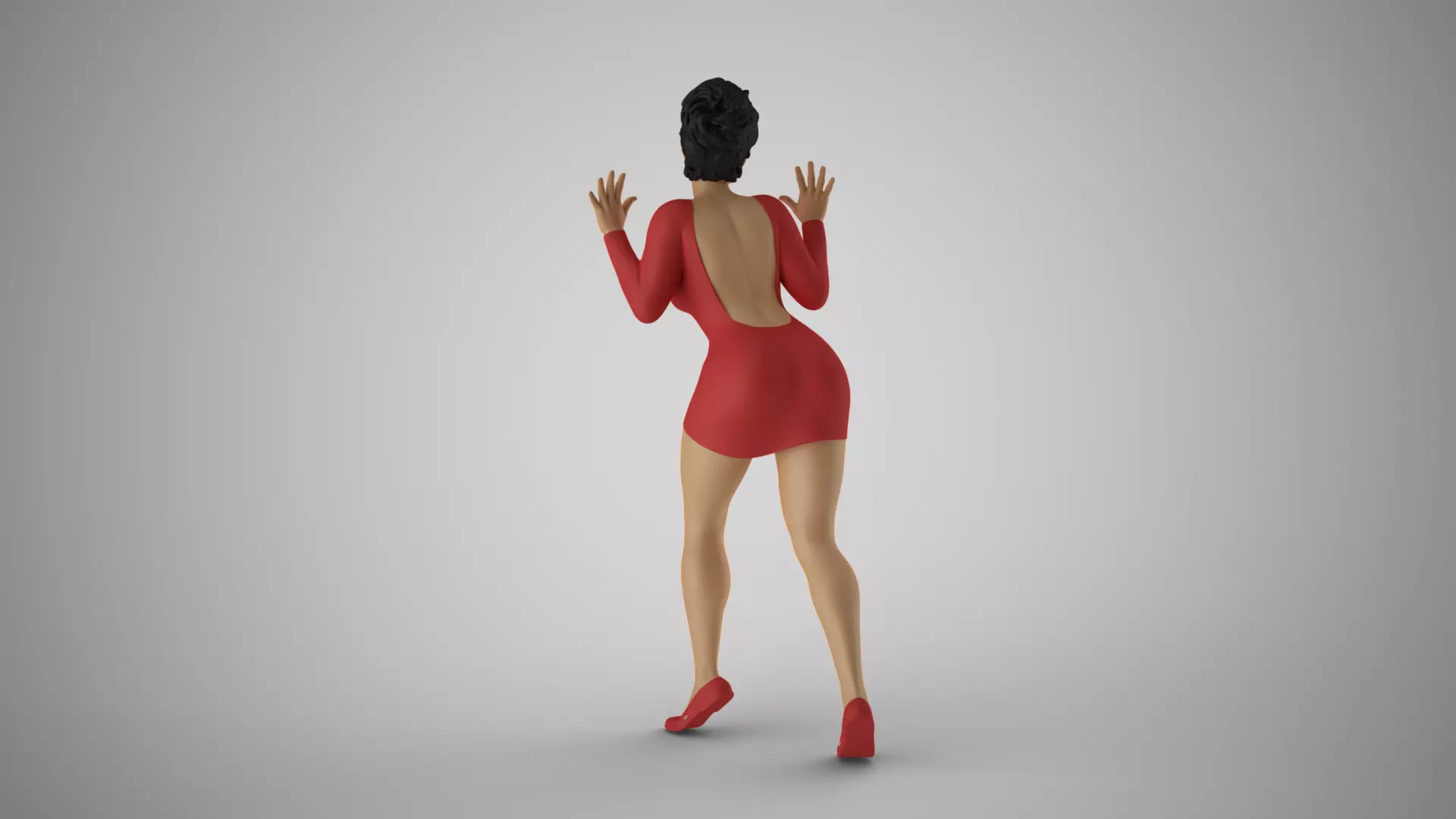 Woman Behind the Glass 3D print model_7