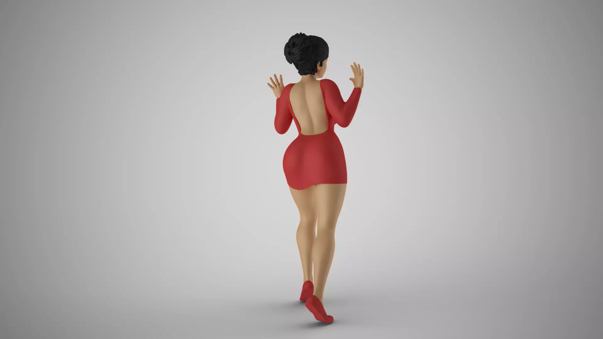 Woman Behind the Glass 3D print model_6