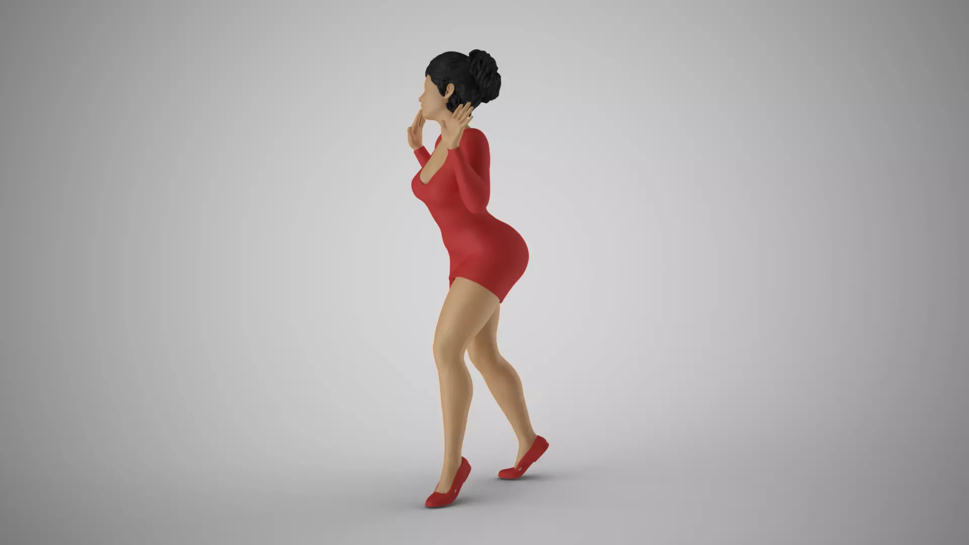 Woman Behind the Glass 3D print model_9