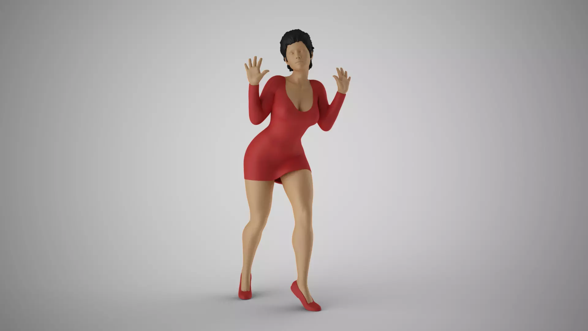 Woman Behind the Glass 3D print model_0