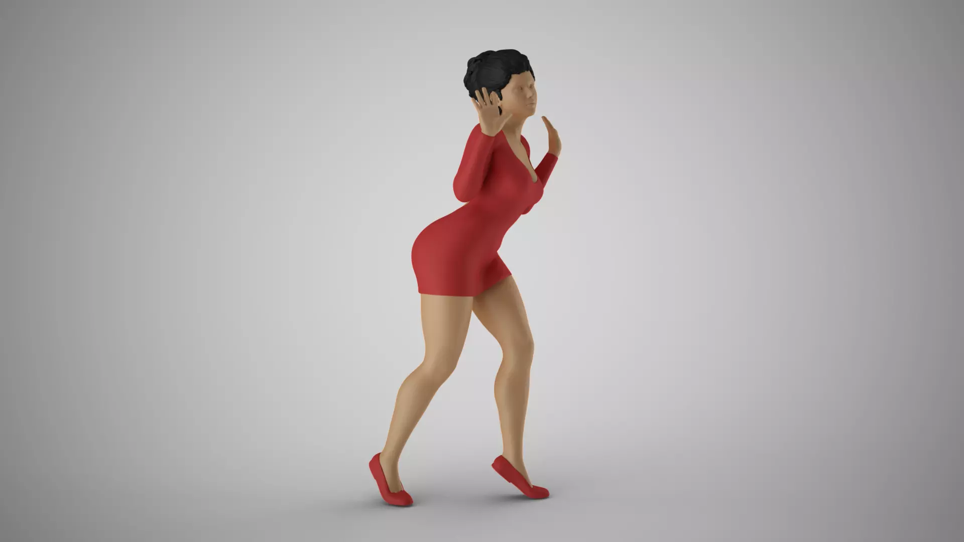 Woman Behind the Glass 3D print model_4