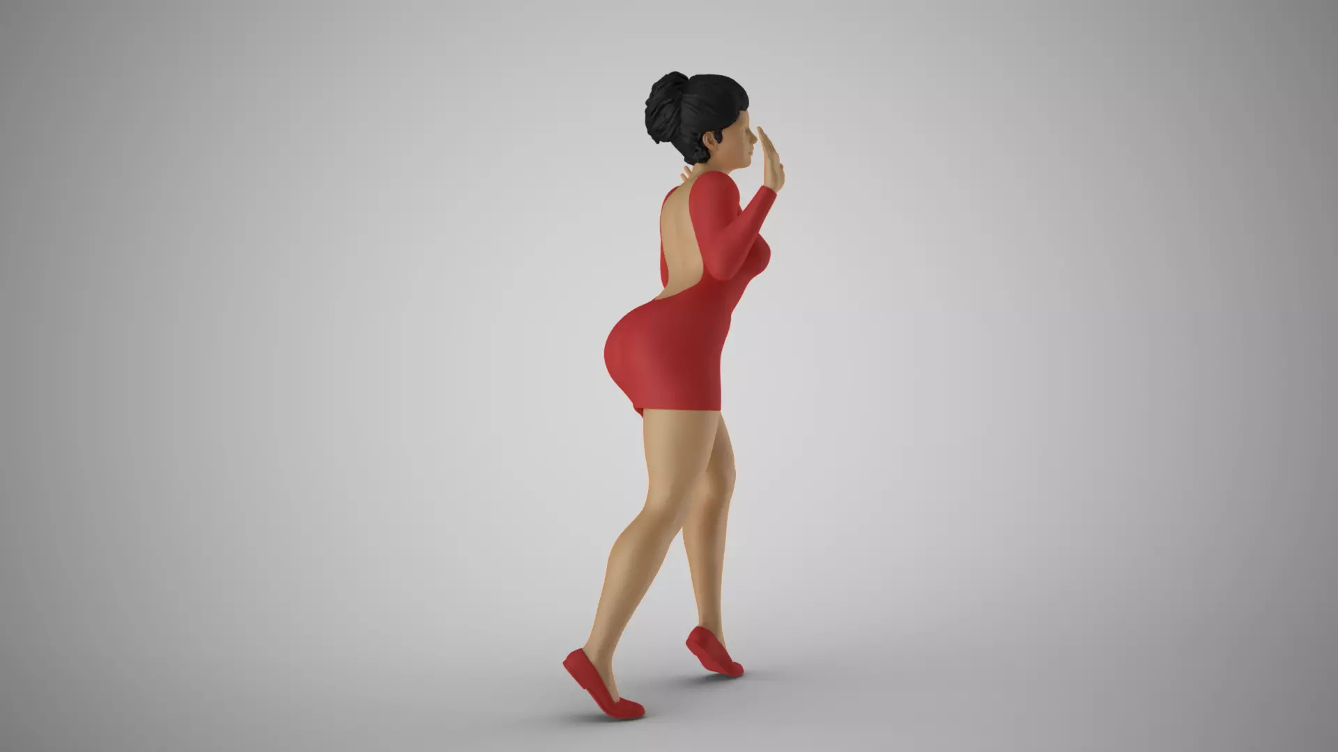 Woman Behind the Glass 3D print model_5