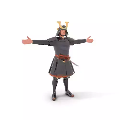 Samurai Armor Black model pack Low-poly 3D model
