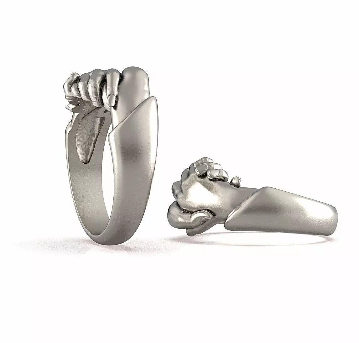Handshake ring Symbol of fidelity and friendship Large model 3D print model_8