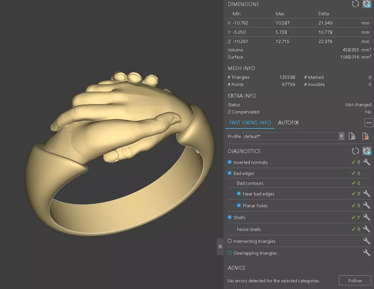 Handshake ring Symbol of fidelity and friendship Large model 3D print model_13