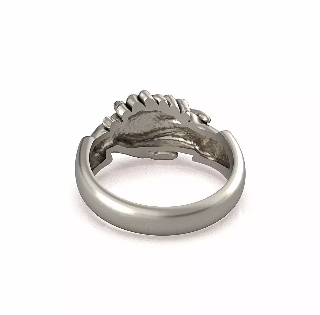 Handshake ring Symbol of fidelity and friendship Large model 3D print model_6