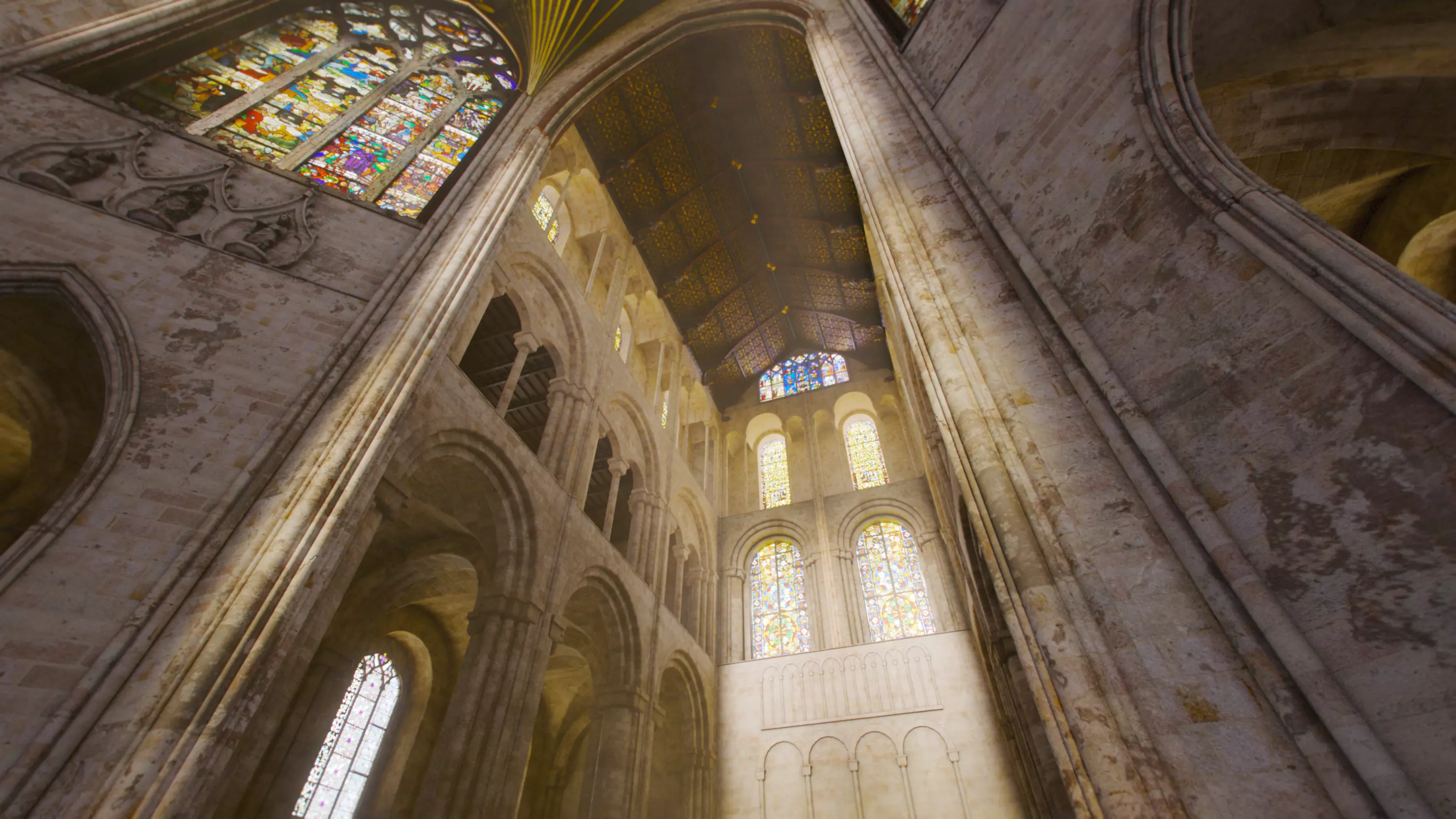 Medieval Church Octogon Bottom Arch - ONLY Low-poly 3D model_8