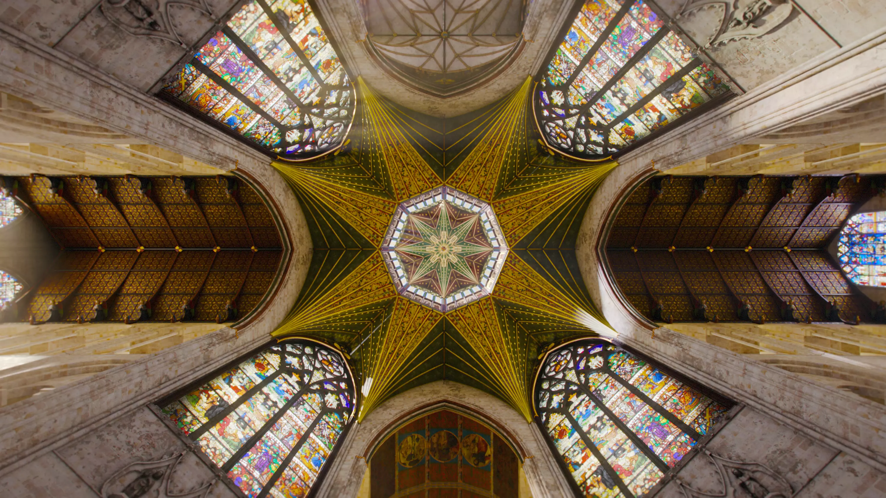 Medieval Church Octogon Bottom Arch - ONLY Low-poly 3D model_7