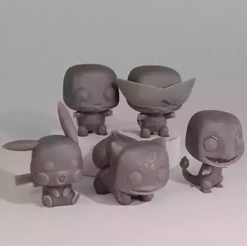 Pokemon Funko Pop Style-Pikachu- Bulbasaur- Charmander- Squirtle