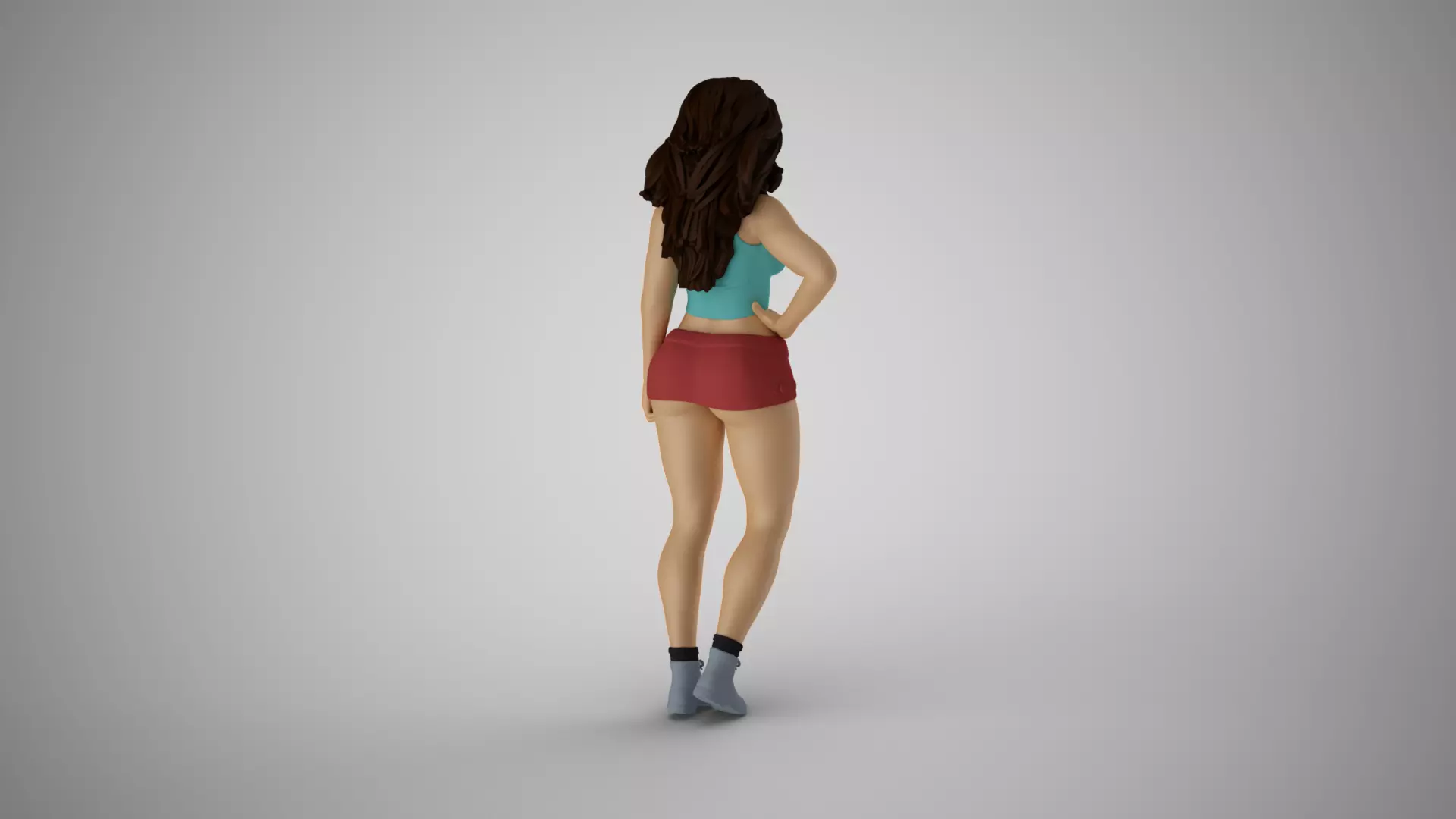 Balanced Woman Stance 3D print model_6