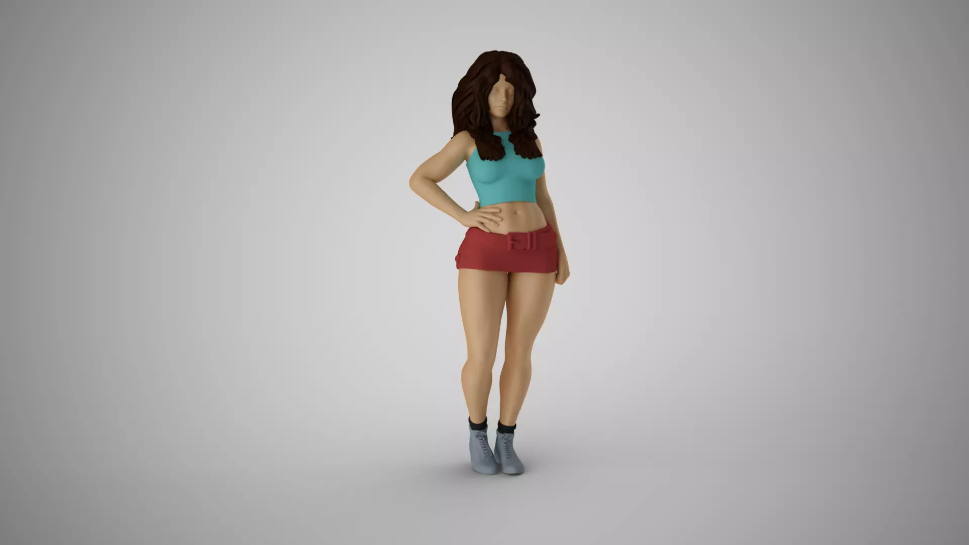 Balanced Woman Stance 3D print model_0