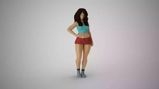 Balanced Woman Stance 3D print model