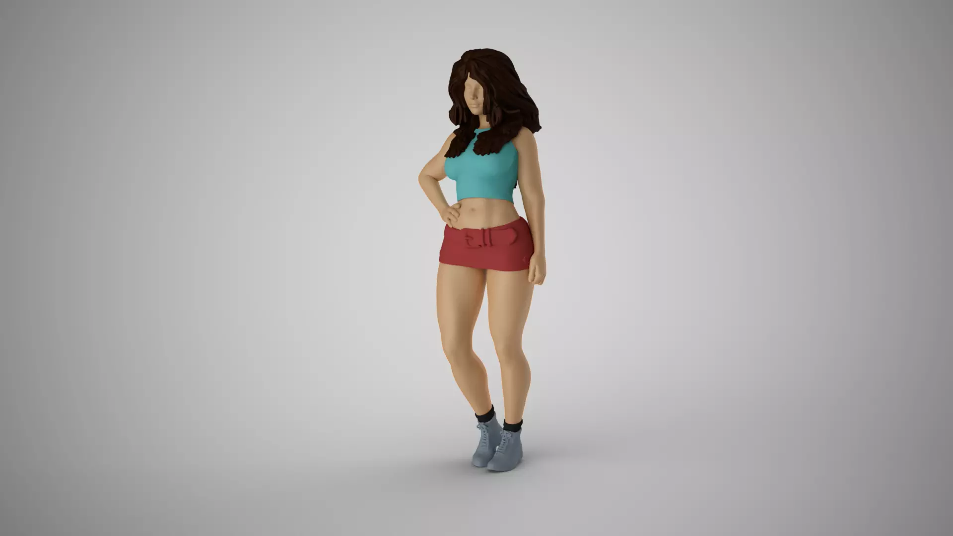 Balanced Woman Stance 3D print model_10