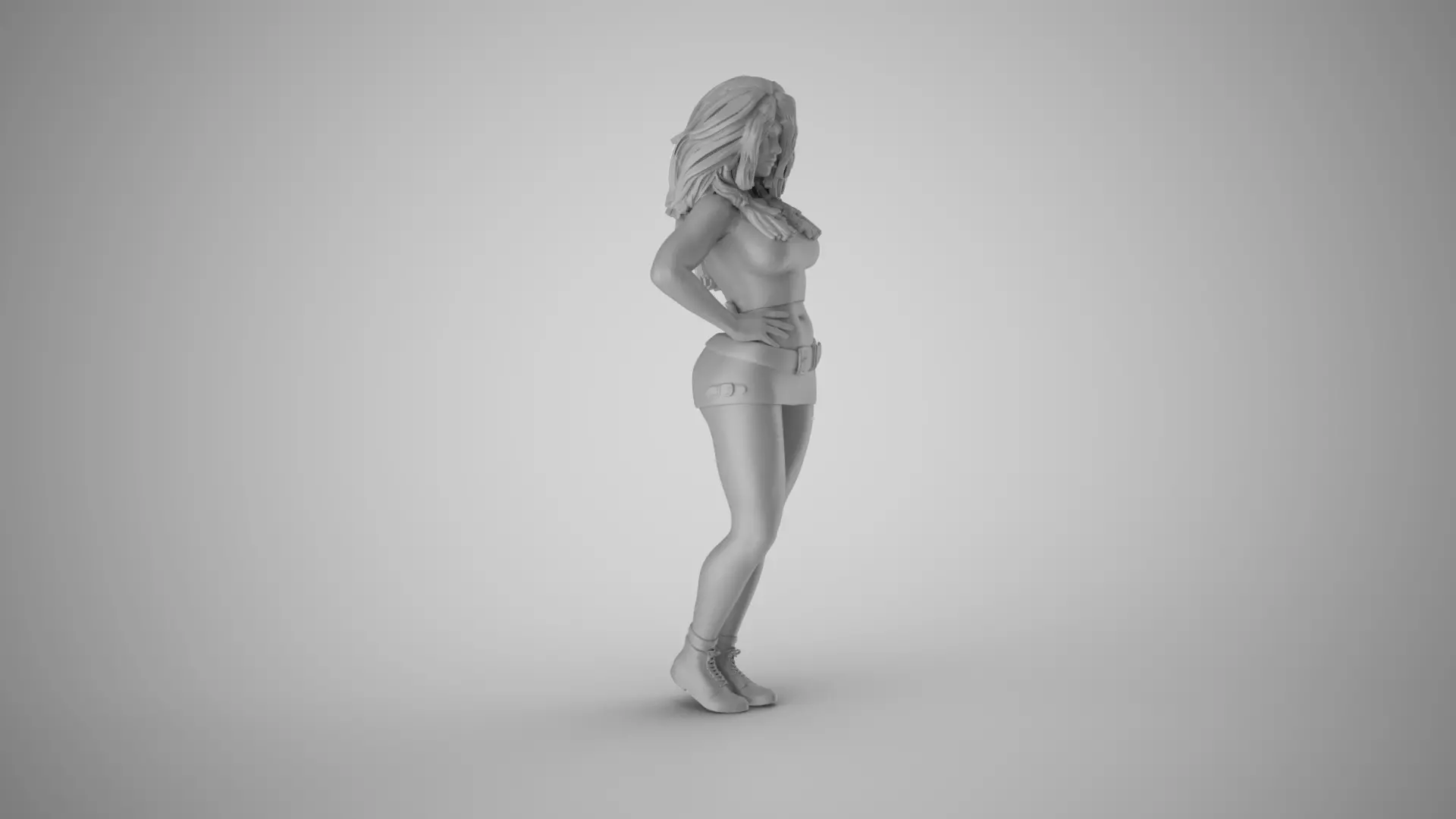Balanced Woman Stance 3D print model_3