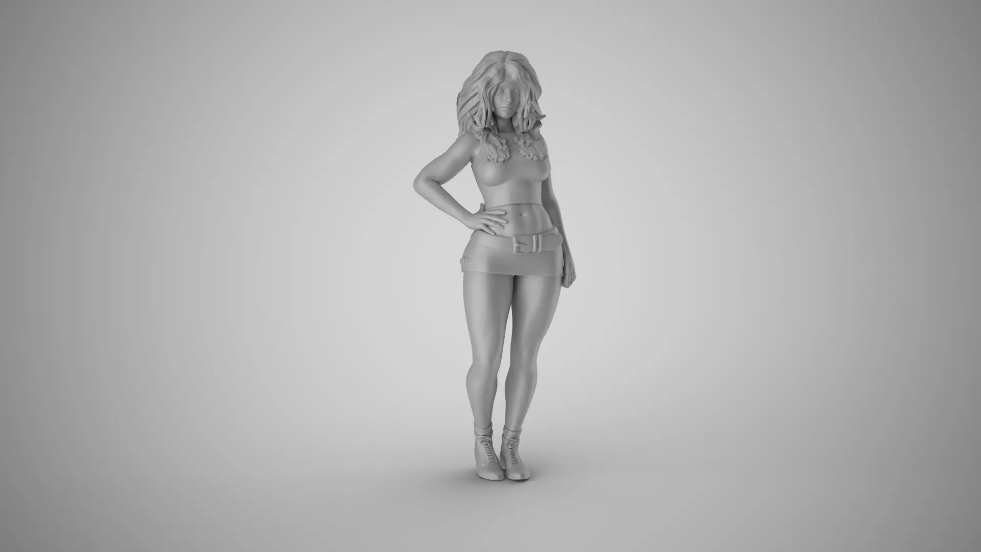 Balanced Woman Stance 3D print model_2