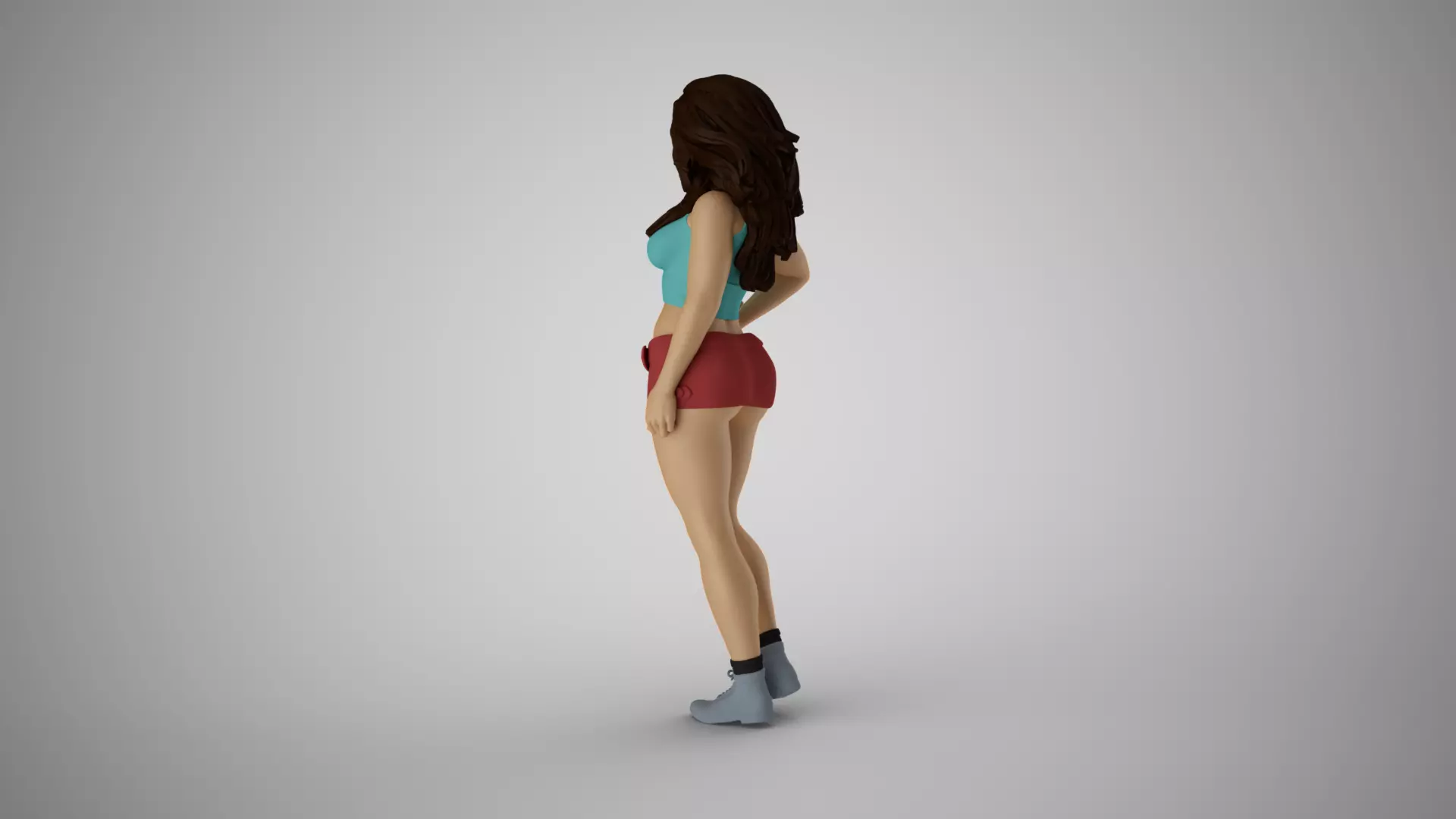 Balanced Woman Stance 3D print model_8