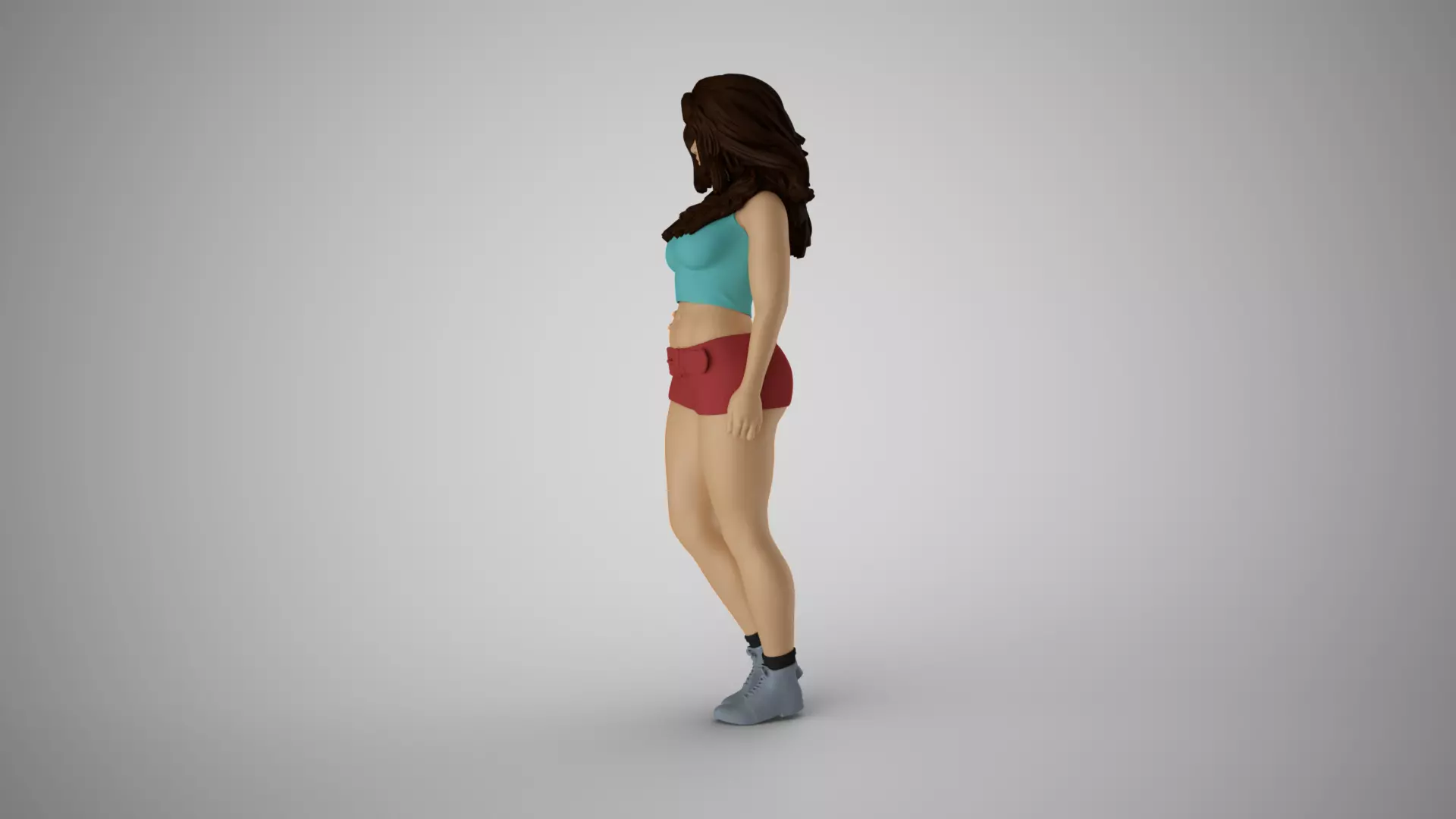 Balanced Woman Stance 3D print model_9