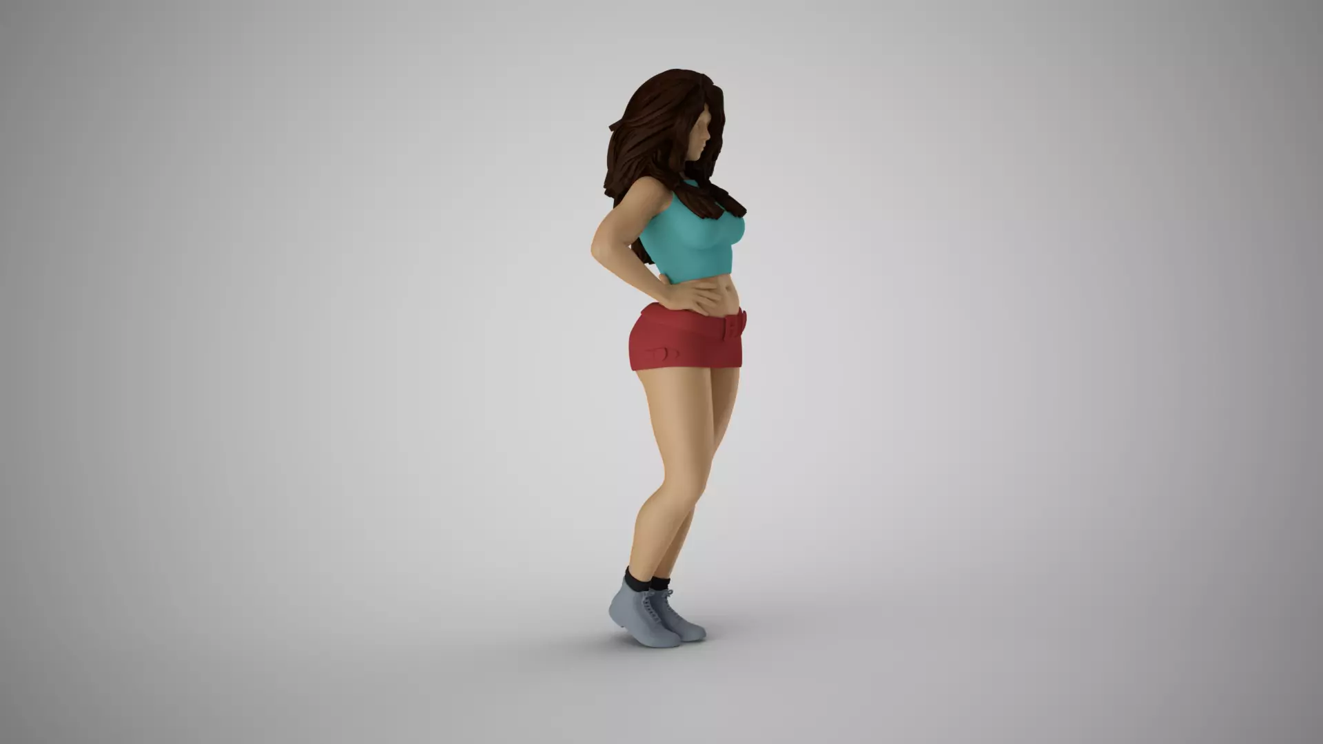 Balanced Woman Stance 3D print model_4