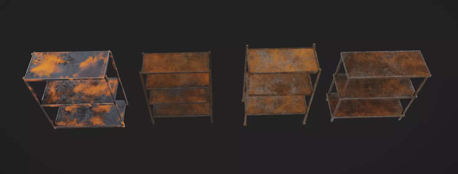 Rusty Shelves Low-poly 3D model_5