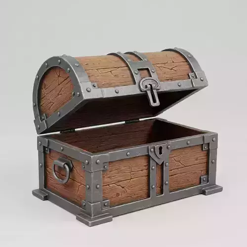 Fantasy Treasure Chest Miniature Medieval RPG Prop