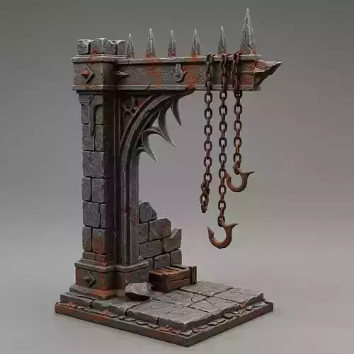 Dungeon Hanging Chains Miniature Medieval RPG Prop