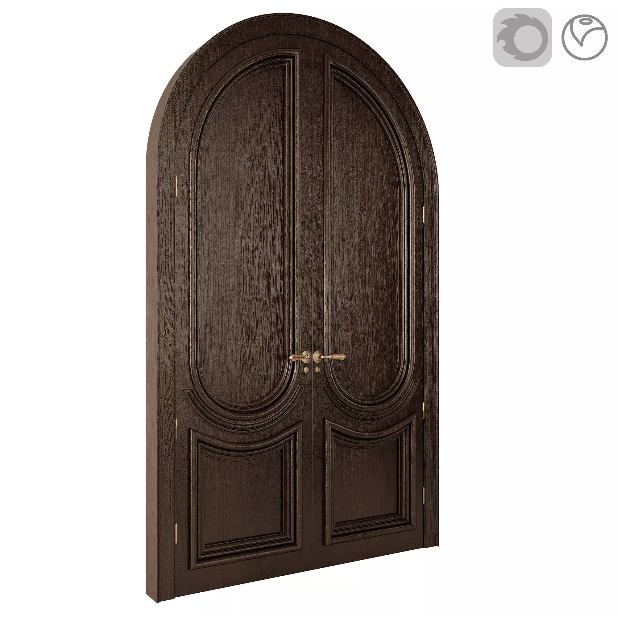 Classic And Neoclassic entrance door 3D model_1