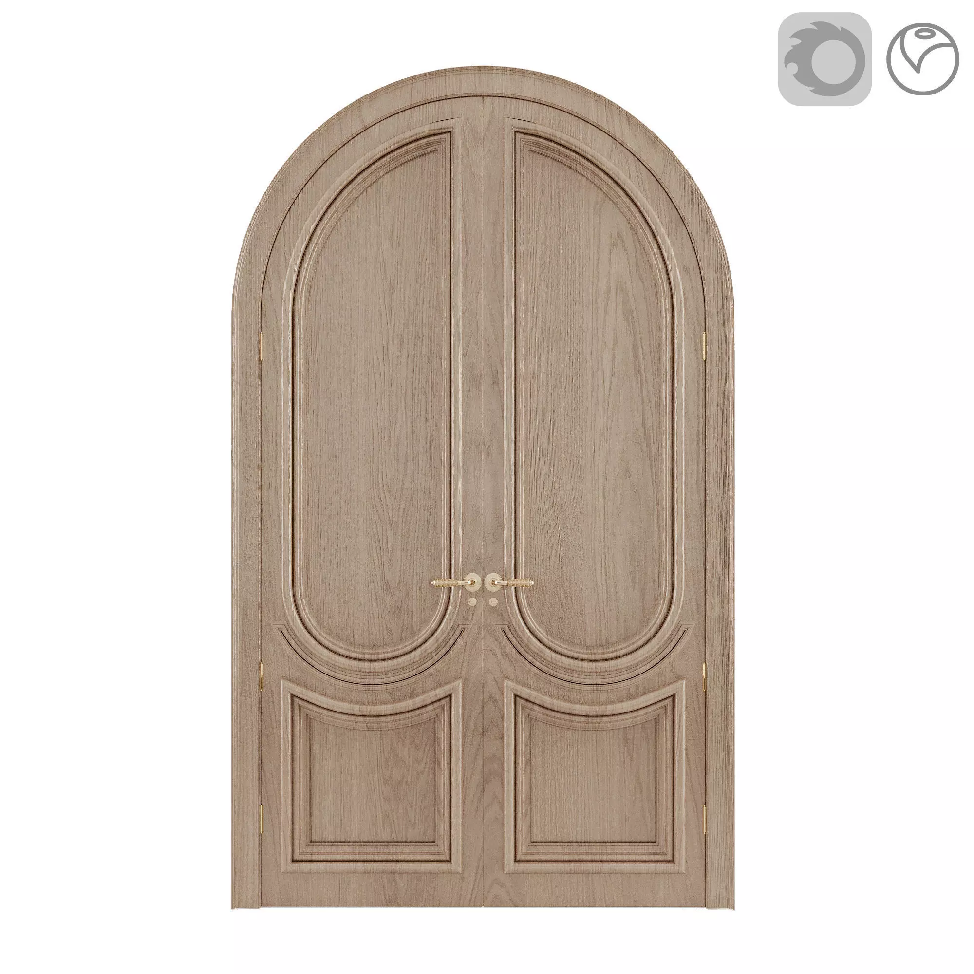 Classic And Neoclassic entrance door 3D model_8