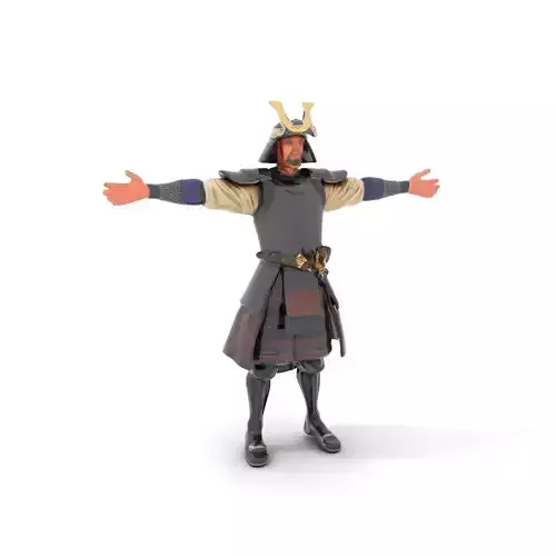 Samurai Armor Warrior model pack Low-poly 3D model